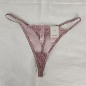 🔥💕✨️NWT Auden thong panties Purple string Small Medium Lace